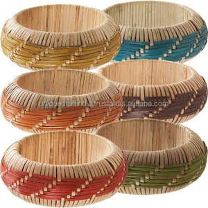 Servilletero de bastón de bambú tejido a mano de la mejor calidad, hecho a mano servilletero de boda, decoración de mesa de ratán, servilletero de Pascua - Product Image 1