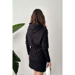 Robe de sport en sweat-shirt noir - Noir - Product Image 5