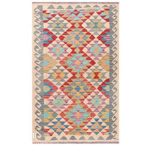 Tapis kilim d'Afghanistan Maimana 182 x 115 cm, tapis traditionnels tissés à la main - Product Image 1