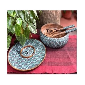 Ensemble de 2 bols de service de forme ronde, design varié, taille personnalisée, pour la présentation de desserts, usage en cuisine. - Product Image 6