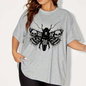 Camisetas Extra Grandes Transpirables de Último Diseño 2025, Camisetas Holgadas de Algodón 100% para Mujer, Camisetas Extra Grandes para Chicas - Product Image 1