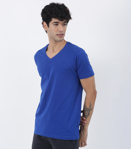 <b>Silk</b> V Neck T <b>Shirt</b> <b>Men</b> Custom Logo Vintage Washed Heavyweight Cotton Blank Tee - Product Image 3