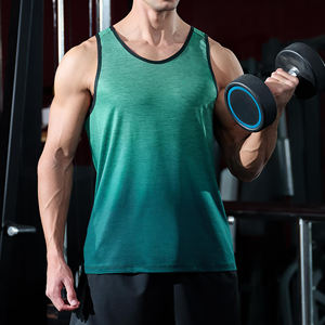 เสื้อกล้ามฟิตเนสสำหรับผู้ชายผ้าฝ้ายโพลีเอสเตอร์คอตตอนใส่เล่นฟิตเนสยิม - Product Image 4