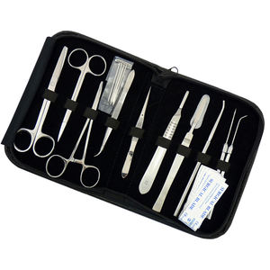 Kits chirurgicaux pour étudiants – Ensemble de 10 pièces avec porte-aiguilles, pinces, pincettes, détartreur, ciseaux, sonde – Manuel – Classe I - Product Image 6