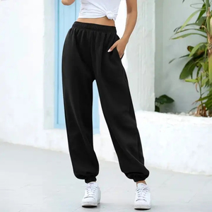 High Quality Gray <b>Harem</b> Sweatpants Mid-Waist Elastic Waist Loose Fit <b>Trousers</b> Ankle-Length Casual Joggers With Pockets - Product Image 3