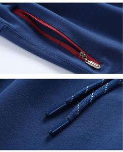 กางเกงขากว้างลำลองสำหรับผู้ชายกางเกงผ้าฝ้าย100% ปรับแต่งได้ตามต้องการมีแถบผ้าปะที่ทนทาน - Product Image 4