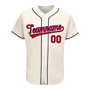 Maillot de baseball et de softball personnalisé de haute qualité respirant col en V 100% chemise de sublimation décontractée en polyester - Product Image 2