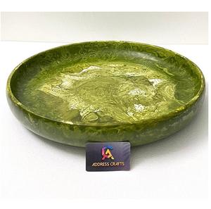 Belles assiettes en résine classique élégante faite à la main prix de gros assiette de service nouveauté plateau de fruits en résine par adresse artisanat - Product Image 5