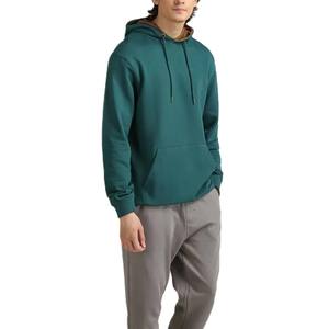 Sweat à capuche unisexe en coton mélangé uni Basics Fabricant OEM Pull-over à capuche en polaire lourde à épaules tombantes - Product Image 2