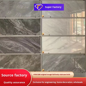 بلاط درجة رخامي ريفي مانع للانزلاق على الطراز الحديث ، بلاط الدرج والأرضيات بوظيفة الطوب الناري للغرف لاستخدام الردهات - Product Image 2