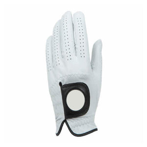 Guantes de golf de dedo completo personalizados de alta calidad % transpirable Cabretta cuero antideslizante impermeable OEM protección UV para deportes - Product Image 1
