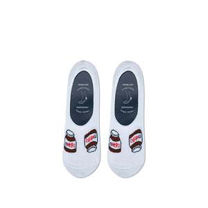 Chaussettes de ballet en silicone antidérapantes blanches à motif Nutella, antidérapantes, pour usage quotidien - Product Image 1