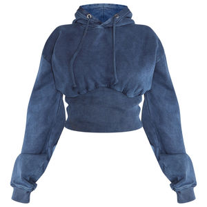 Sudaderas con capucha básicas para mujer Sudadera con capucha de lana de algodón Color sólido y tamaños personalizados Sudaderas con capucha cortas para mujer - Product Image 6