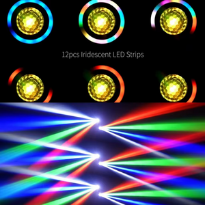 Toptan <span class=keywords><strong>LED</strong></span> RGBW DMX ses kontrolü sahne lazer etkisi disko işık için parti Bar DJ disko KTV arı göz etkisi işık - Product Image 2
