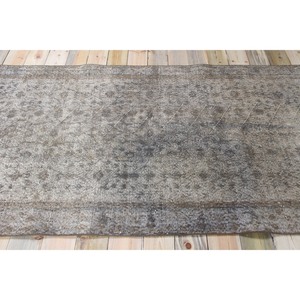 Tapis de 4,3 x 7,7 pieds, tapis turc vintage, tapis en laine vert beige à motifs floraux - Product Image 3