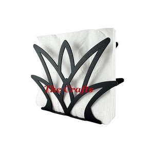 Servilletero de color negro de hierro, servilletero de tejido de tamaño y forma personalizados para uso en hoteles y bodas - Product Image 2