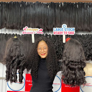 100% nouvelles extensions de cheveux humains vietnamiens bruts curl perruque cheveux couleur naturelle perruque cheveux de haute qualité - Product Image 2
