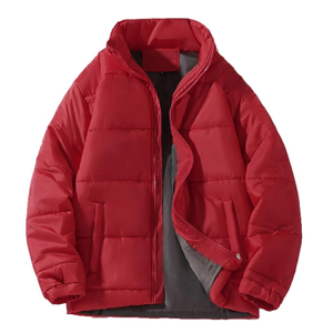 Meilleures ventes en gros Manteau d'hiver de couleur unie de haute qualité pour l'extérieur, chaud et épais, manteau pour hommes, veste bouffante avec logo personnalisé - Product Image 2