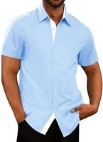 Chemise personnalisée Chemise d'été de couleur unie à manches courtes pour homme Chemise décontractée surdimensionnée en coton et lin pour homme