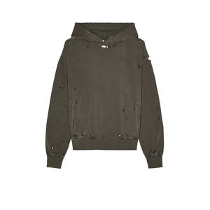 Sudadera con Capucha Personalizada de Alta Calidad, 100% Algodón, Estilo Vintage, Transpirable, con Efecto Desgastado por el Sol, para Hombre - Product Image 1