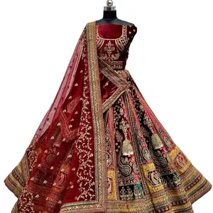 Atraente Bordado Lehenga choli Chinon Pesado com Fusing Wedding Party Wear Indiano Nupcial Lehenga Choli Ocasião Especial