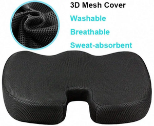 เบาะรองนั่งเมมโมรี่โฟมคุณภาพพรีเมียม พกพาสะดวก สำหรับรองกระดูกก้นกบ โรงงานผู้ผลิตแบบ OEM/ODM เบาะรองนั่ง หมอนรองหลัง เบาะรองนั่ง - Product Image 4