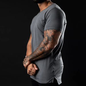 เสื้อยืดผู้ชายผ้าคอตตอน100% แห้งเร็วสำหรับผู้ชายเสื้อยืดคอกลมสำหรับใส่เดินถนนโลโก้ได้ตามต้องการ - Product Image 3