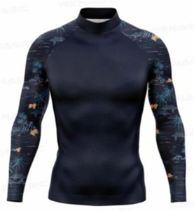 Men's Long Sleeve <b>Surf</b> Swimsuit UPF 50 Anti-UV Rash Guard Swimwear Beach UV Protection Tights and Shirt - Product Image 3