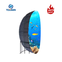 Mur vidéo LED Toosen de haute qualité, forme personnalisée, P1.5 P1.8, écran LED immersif, affichage 3D à l'œil nu pour salle d'exposition