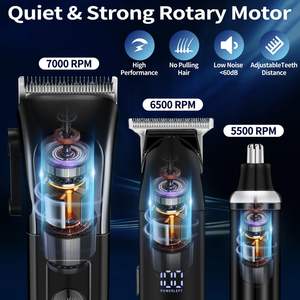 Tondeuse de Précision Professionnelle Rechargeable pour Hommes, Tondeuse Électrique Nez et Barbe à Coupe Rapprochée avec Alimentation USB - Product Image 2