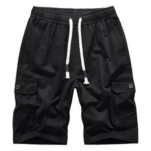 Joggers Men's Cargo <b>Shorts</b> Elastic Waist Drawstring Summer Casual Cotton Twill Work Breathable Solid Embroidered Knitted - Product Image 5