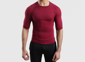 Rashguard pour homme sur mesure OEM de haute qualité, manches longues, polyester/nylon, séchage rapide, respirant, tissu compressif, protection UV - Product Image 6