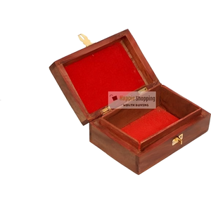 Handcrafted Classic Foldable Eco-Friendly Wooden Storage <b>Box</b> Brass Inlay Decorative Keepsake Organizer for Jewelry <b>Cards</b> <b>Gifts</b> - Product Image 2