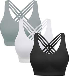 Soutien-gorge de sport pour femme, nouvelle conception, yoga, gym, maintien élevé, séchage rapide, respirant, coupe-vent, logo frontal personnalisable, tailles et couleurs, grande taille - Product Image 6