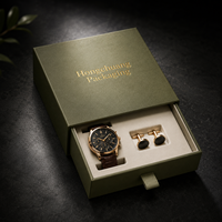 Boîte à tiroir réutilisable écologique avec logo personnalisé pour montre, bijoux, collier, bague, insert en éponge, emballage cadeau
