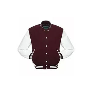 Vestes de baseball à doublure personnalisée, bleues et blanches, avec manches en cuir, fabricant de vestes Letterman de haute qualité - Product Image 6