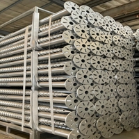 Pieux hélicoïdaux galvanisés à chaud de 2200 mm Q235B EN1090 EXC2 85μm pour la fondation des voies ferrées