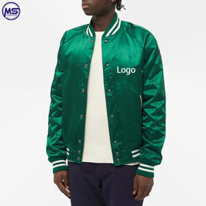 Último diseño Venta caliente Logotipo personalizado Impresión Nuevo diseño 2025 Chaqueta de satén lavable para hombres - Product Image 5