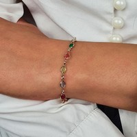 Bracelet tendance multi-quartz en laiton plaqué or avec perles brutes, style vintage, pour femme, luxe, toutes occasions, prix de gros, bijoux