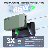 NOBIS 65W Batterie externe portable de haute qualité 20000mAh à charge rapide, étanche, avec écran LED, Li-Polymère, PD 3.0, QC 4.0 pour téléphones mobiles
