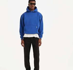 El más nuevo diseño Fleece Acid Wash Hoodie Diseño personalizado DTF Hoodies para hombres Serigrafía Color sólido Mezclado Hombres Hoodies - Product Image 2