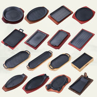 Plancha en fonte de qualité restaurant en forme de poisson - pour barbecue de poisson, steak, usage commercial