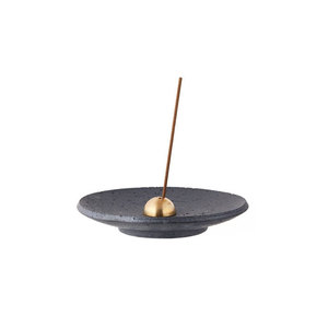 Brûleur de bâton d'encens en métal aluminium noir - Product Image 3
