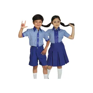 小学校の制服はインド製の子供のための子供たちの既製の中学校のポロシャツの制服をデザインします