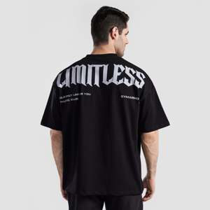 เสื้อยืดโอเวอร์ไซส์ GA Limitless สำหรับผู้หญิง สีดำ ผ้าเจอร์ซีย์คอตตอน ระบายอากาศได้ดี คุณภาพสูง มีไซส์ XS S XL XXS สไตล์ลำลอง - Product Image 3
