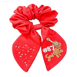 Diseños personalizados con cuentas Scrunchies accesorios para el cabello mano con cuentas lazo para el cabello bordado a mano con cuentas Scrunchies - Product Image 4