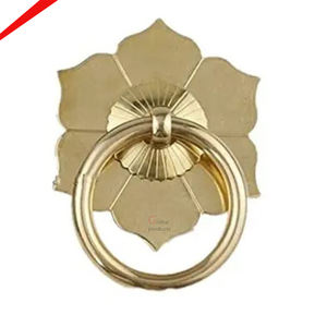Hermoso diseño floral con acabado dorado para timbre de puerta en habitaciones de hotel de lujo. - Product Image 1