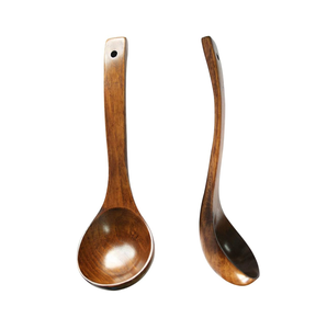 Cuchara de sopa de madera al por mayor logotipo personalizado sopa de mango largo cuchara de miel cucharas de madera a un precio razonable - Product Image 5