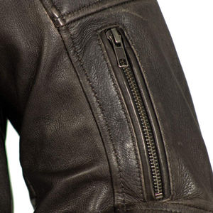 Custom Padded Men's Genuine Cowhide Top Grain Leather Jacket Distressed Design For Bikers And <b>Motorbike</b> Jacket - Product Image 3