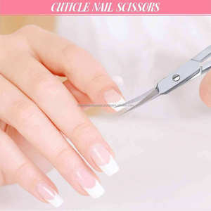 Ciseaux à cuticules professionnels pour la beauté, en acier inoxydable, pointe fine et incurvée, outil de manucure - Product Image 6